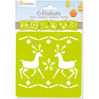 Avenue Mandarine Set 6 Stencils - Natale 2