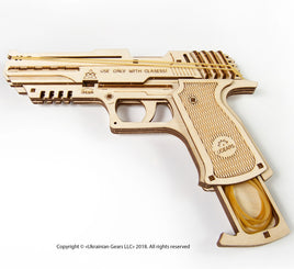 Ugears Pistola Spara Elastici In Legno Puzzle 3D