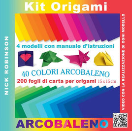 Nuinui Kit Origami, 40 Colori Arcobaleno