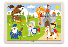 Viga Puzzle In Legno 16 Pezzi Castello