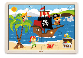 Viga Puzzle In Legno Pirati