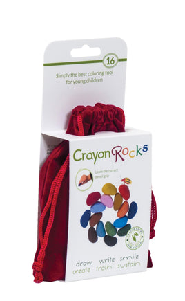 Crayon Rocks - 16 Pietre Colorate In Un Sacchetto Di Velluto